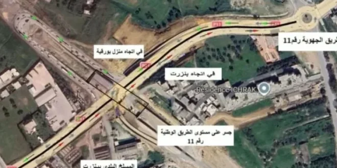 تقدم أشغال مشروع جسر بنزرت الجديد 2026 ونسب الإنجاز