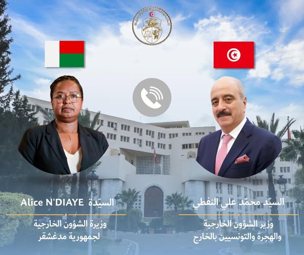محمد علي النفطي يبحث تعزيز العلاقات الدبلوماسية والتجارية مع مدغشقر