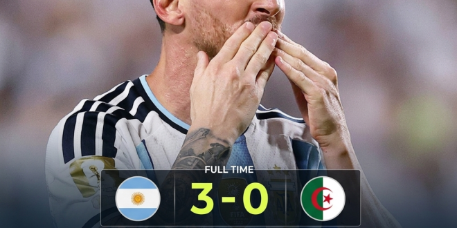 ميسي يعادل رقم كلوزه ويتجاوز رونالدو في مباراة الأرجنتين والجزائر