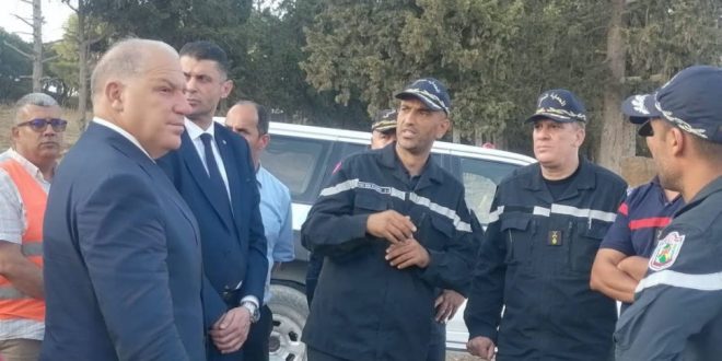 حريق جبل تكرونة بالكاَف: كاتب الدولة للأمن الوطني يشدد على حماية المتساكنين
