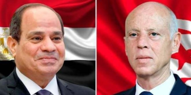 السيسي يؤكد لقيس سعيد استعداد مصر لدعم تونس في مواجهة الحرائق