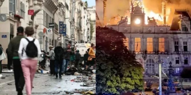فرنسا تحت السيطرة الأمنية: حريق ببلدية ليموج ونهب متاجر عالمية في ليلة شغب عارمة